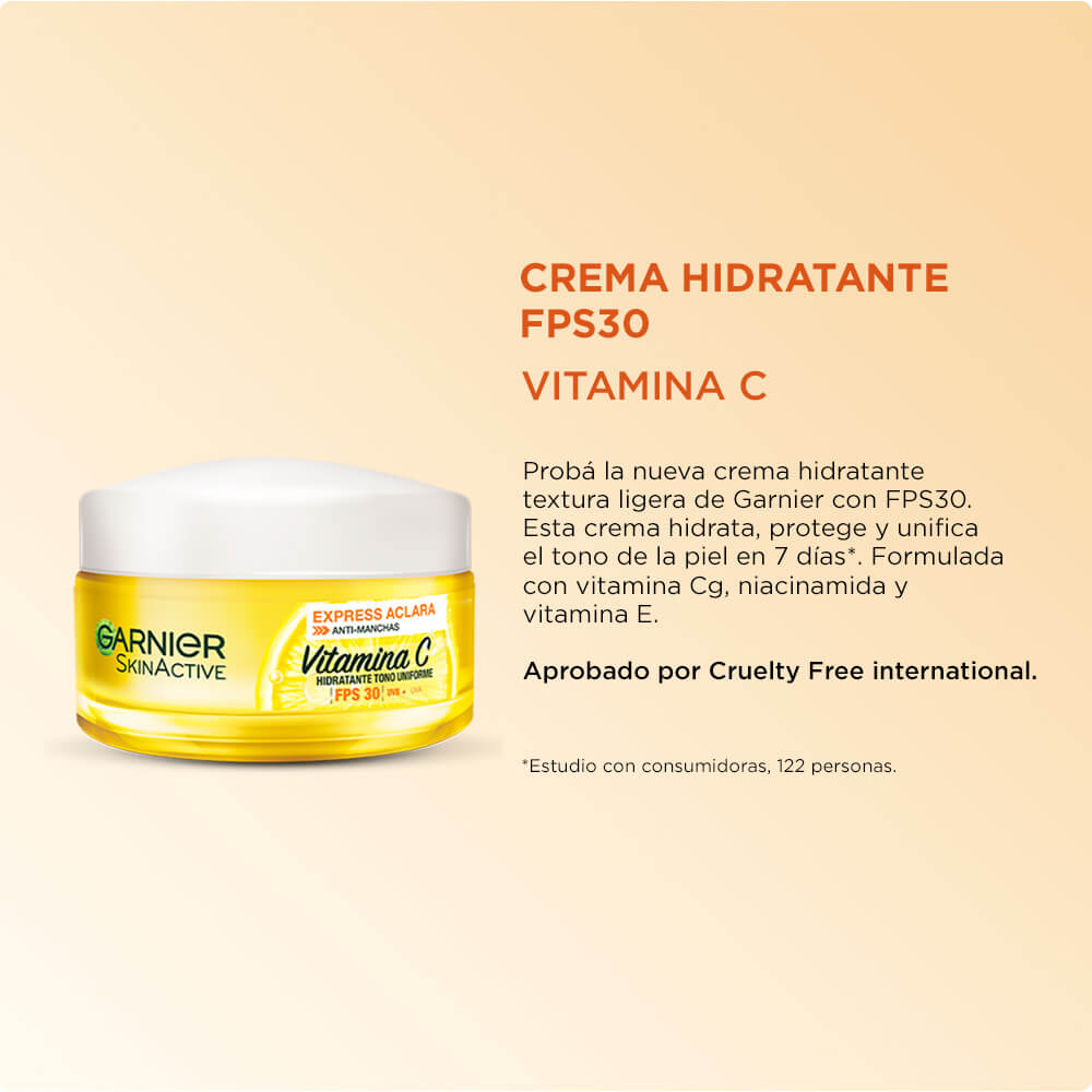 Crema Hidratante Vitamina C Garnier caracteristicas